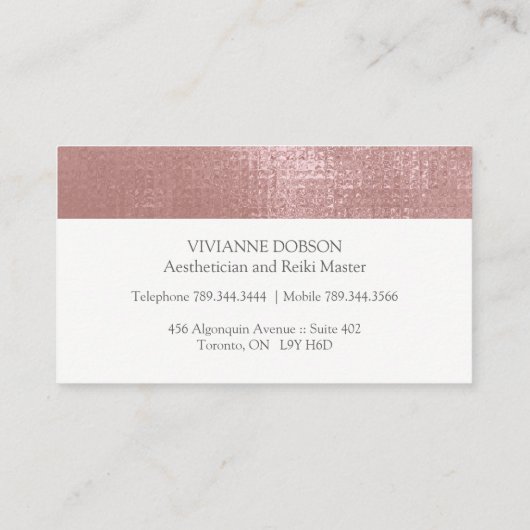 Luxe Rosen-Goldlotos-Blumen-Geschäfts-Karten Visitenkarte (Rückseite)