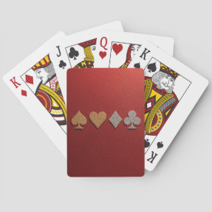 Luxe rote Gold-Silber-Karten-Deck Spielkarten