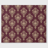 Luxe Royal Damask Gold Ziermuster Geschenkpapier (Flach)