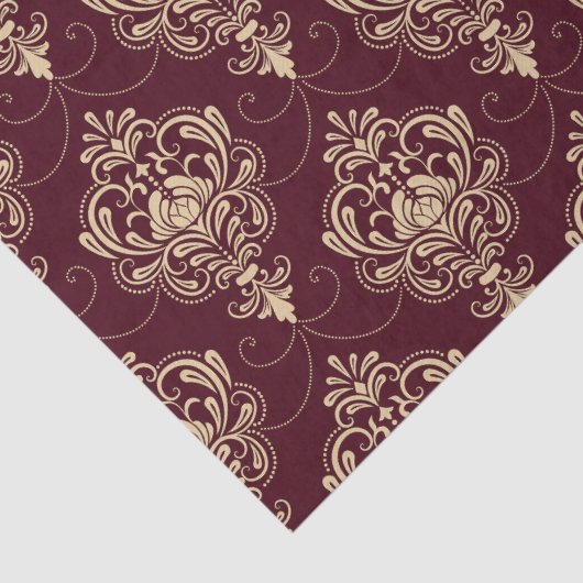 Luxe Royal Damask Gold Ziermuster Seidenpapier (Detail)