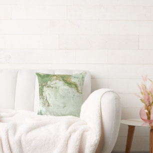 LUXE SAGE ABSTRAKT MARBLE CUSHION KISSEN