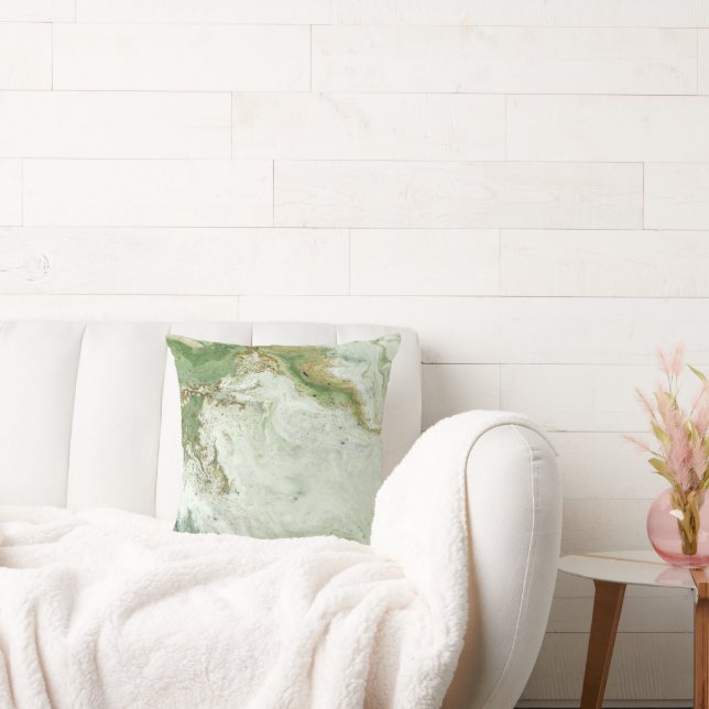 LUXE SAGE ABSTRAKT MARBLE CUSHION KISSEN (Liege)
