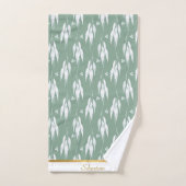 LUXE SAGE GREEN EUCALYPTUS DESIGN TOWEL SET (Handtuch)
