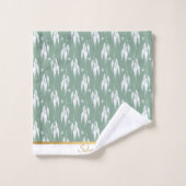 LUXE SAGE GREEN EUCALYPTUS DESIGN TOWEL SET (Waschlappen)