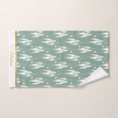 LUXE SAGE GREEN EUCALYPTUS DESIGN TOWEL SET (Handtuch)