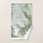 LUXE SAGE GREEN MARBLE TOWEL SET (Handtuch)
