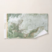 LUXE SAGE GREEN MARBLE TOWEL SET (Handtuch)