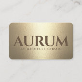Luxe-Schmuckstudio Braun Faux Gold Visitenkarte (Vorderseite)