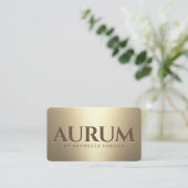Luxe-Schmuckstudio Braun Faux Gold Visitenkarte (Stehend Vorderseite)