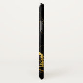 Luxe Schwarz und Gold Marmortextur Case-Mate iPhone Hülle (Hinten/Rechts)