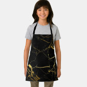 Luxe Schwarz und Gold Marmortextur Schürze (Insitu)
