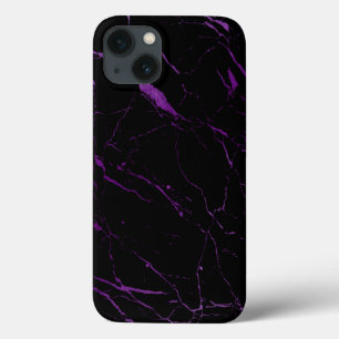 Luxe Schwarz und Lila Marmor Case-Mate iPhone Hülle