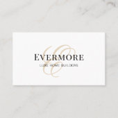 Luxe Schwarz Weiß Monogramm Home Contractor QR Cod Visitenkarte (Vorderseite)