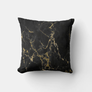 LUXE SCHWARZE GOLD MARMOR INSPIRIERTE KUSCHE KISSEN
