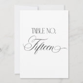 Luxe Script 5x7 Wedding Table Number Fifteen Sign Einladung (Rückseite)