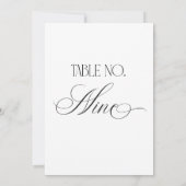 Luxe Script 5x7 Wedding Table Number Nine Sign Einladung (Rückseite)