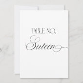 Luxe Script 5x7 Wedding Table Number Sixteen Sign Einladung (Rückseite)
