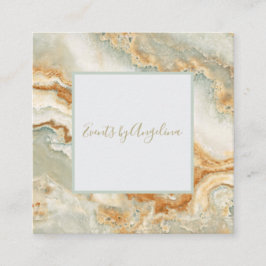 Luxe Seafoam grüne aquamarine u. Quadratische Visitenkarte