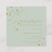 Luxe Seafoam grüne aquamarine u. Quadratische Visitenkarte (Rückseite)