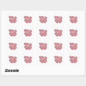 Luxe Silber HEARTS OF LOVE Sticker Art (Blatt)