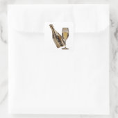 Luxe-Silber-Label-Design Quadratischer Aufkleber (Tasche)