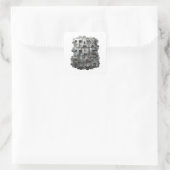 Luxe Silber STEURE DIE REICHEN Handwerk-Aufkleber Quadratischer Aufkleber (Tasche)