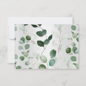 LUXE SILVER BOTANISCHE ANTWORTKARTE RSVP KARTE (Rückseite)