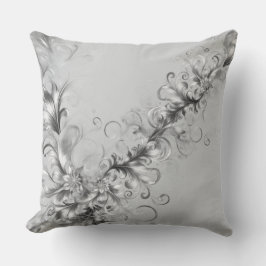 Luxe Silver Embellished Throw Pillow Kissen
