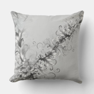 Luxe Silver Embellished Throw Pillow Kissen