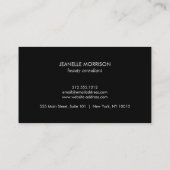 Luxe Silver Glitzer Beauty Business Card Visitenkarte (Rückseite)