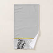 LUXE SILVER GRAY TROPICAL BATHROOM TOWEL SET (Handtuch)