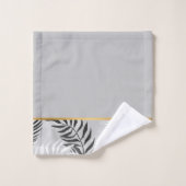 LUXE SILVER GRAY TROPICAL BATHROOM TOWEL SET (Waschlappen)