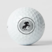 Luxe Silver Horseback Golf Balls Golfball (Vorderseite)