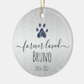 Luxe Silver Metal Forever Loved Pet Memorial Keramik Ornament (Links)