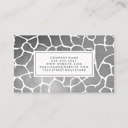 Luxe Silver Pattern Visitenkarte (Rückseite)