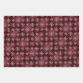 Luxe Silver Snowflakes Red Glitter Gift Wrap Set Geschenkpapier Set (Vorderseite)