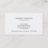 Luxe Simple Black Leather Visitenkarte (Rückseite)