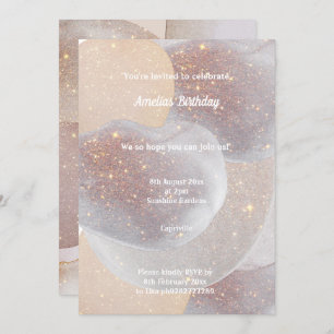 LUXE SPACE TALK BIRTHDAY PARTY INVITATION EINLADUNG