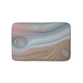 Luxe Strata | Dusty Slate Blue Taupe Pink Agate Badematte (Vorderseite)