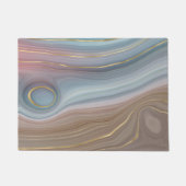 Luxe Strata | Dusty Slate Blue Taupe Pink Agate Fußmatte (Vorderseite)