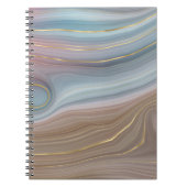 Luxe Strata | Dusty Slate Blue Taupe Pink Agate Notizblock (Vorderseite)