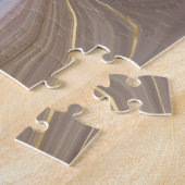 Luxe Strata | Dusty Slate Blue Taupe Pink Agate Puzzle (Seite)