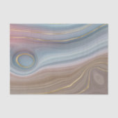 Luxe Strata | Dusty Slate Blue Taupe Pink Agate Seidenpapier (Vorderseite)