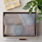 Luxe Strata | Dusty Slate Blue Taupe Pink Agate Seidenpapier (Geschenk)