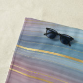 Luxe Strata | Dusty Slate Blue Taupe Pink Agate Strandtuch (Beispiel)