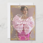 Luxe Sweet 16 Birthday Party Invitation Einladung (Vorderseite)