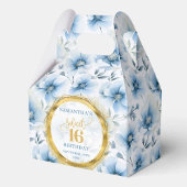 Luxe Sweet 16 Dusty Blue Gold Glitzer Leckerei Box Geschenkschachtel