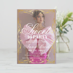Luxe Sweet 16 Geburtstagseinladung Einladung