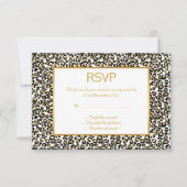 LUXE TIERLEOPARD GEMUSTERTE UAWG RSVP KARTE (Vorderseite)