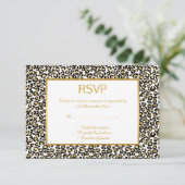 LUXE TIERLEOPARD GEMUSTERTE UAWG RSVP KARTE (Stehend Vorderseite)